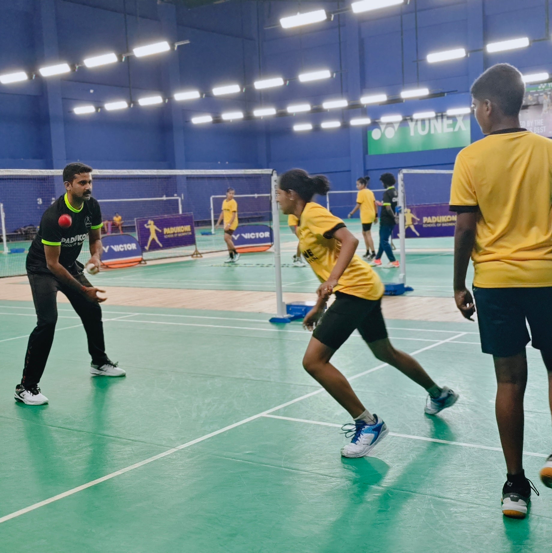 Full court strokes badminton training