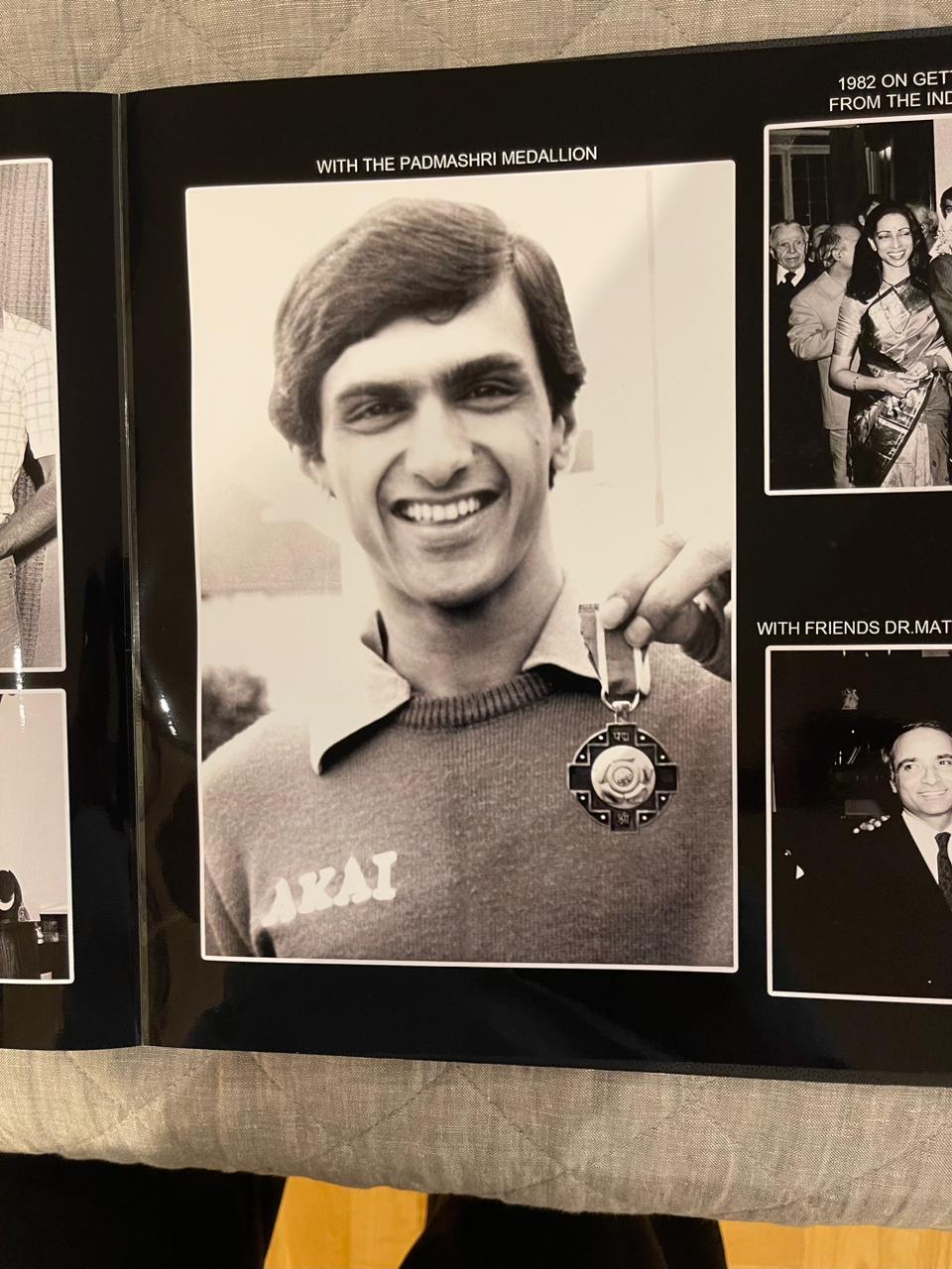 Prakash Padukone with medal